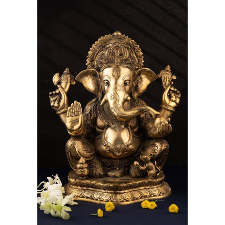 Brass Ganesha idol