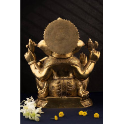 Brass Ganesha idol