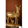 Brass Kamdhenu With Calf  Idol